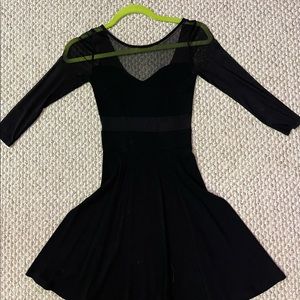 H&M DIVIDED Black Mesh Skater Dress